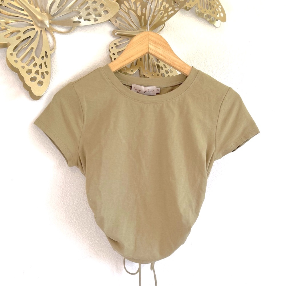 NWT Botique Open-Back Tie Crop - Picture 1 of 2